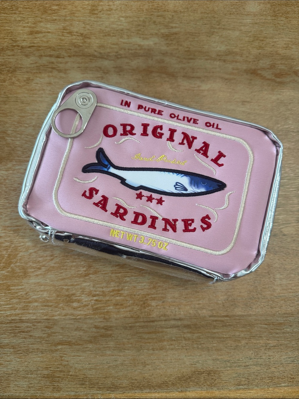 Pink Sardine Can Makeup Bag / Clutch